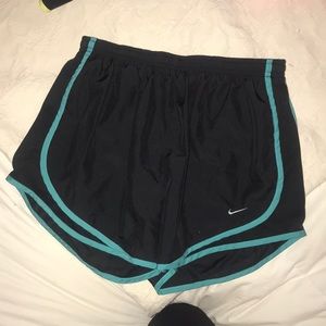 black and blue nike shorts